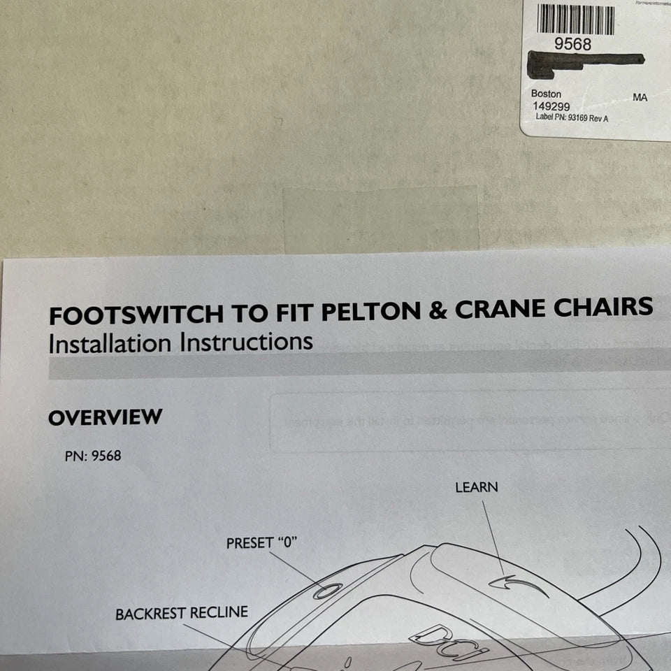 DCI Dental Foot Switch To Fit Pelton Crane Chairs NEW DCI ITEM 9568