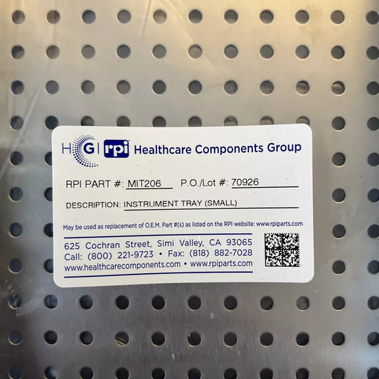 MIDMARK (Fits New and Old) INSTRUMENT TRAY (SMALL) RPI #MIT206 OEM 002-0253-00