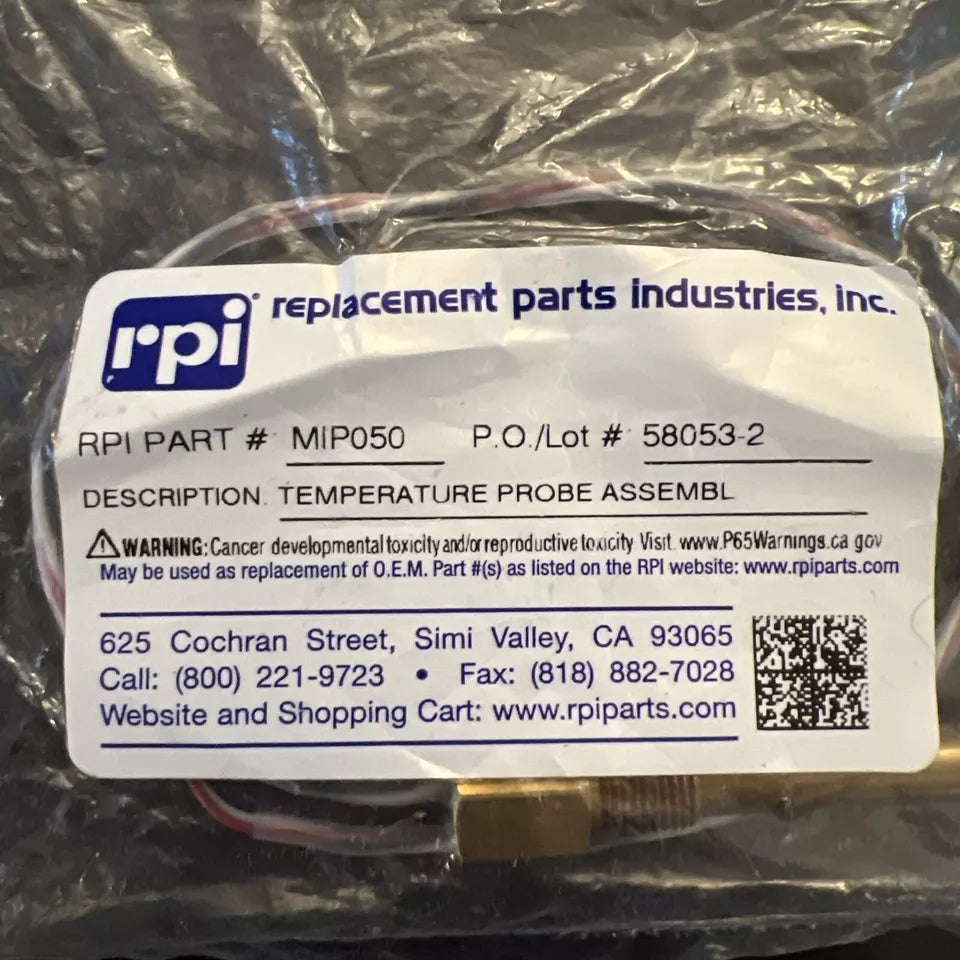 Temperature Probe Assembly MIP050 for Midmark Ritter M11 M11D M9 M9D 002-0357-00