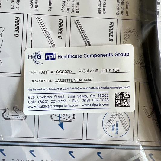 Scican Statim 5000 CASSETTE SEAL RPI Part #SCS029 OEM Part #01-101649S